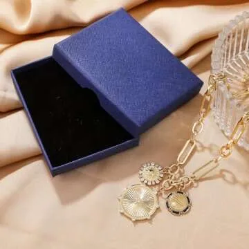 Sun Heart Charm Choker Necklace 18k Gold Plated Jewelry