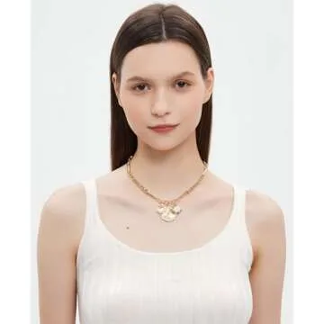 Sun Heart Charm Choker Necklace 18k Gold Plated Jewelry