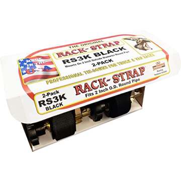 2 Pack, Rack-Strap RS3, 2 Inch O.D. Round Mounting Bracket, Zinc-Yellow Plated Frame, Bolt Mounting ...