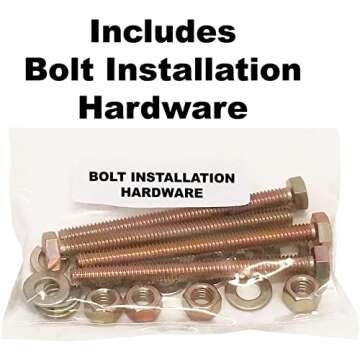 2 Pack, Rack-Strap RS3, 2 Inch O.D. Round Mounting Bracket, Zinc-Yellow Plated Frame, Bolt Mounting Hardware Included, 8 Foot Black Polyester Strap with J Hook