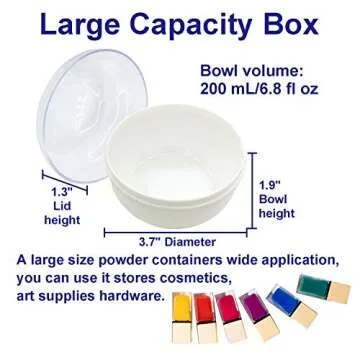 Large Body Powder Container with Fluffy Puff