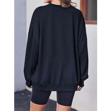 Mincib Women's Oversized Graphic Crewneck Sweatshirt Comfy Casual Basic Sweatshirts Pullover Tops