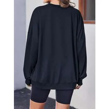 Mincib Women's Comfy Oversized Graphic Crewneck Sweatshirt