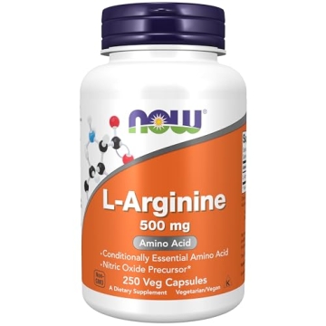 NOW Supplements L-Arginine 500 mg – Nitric Oxide Booster for Enhanced Fitness
