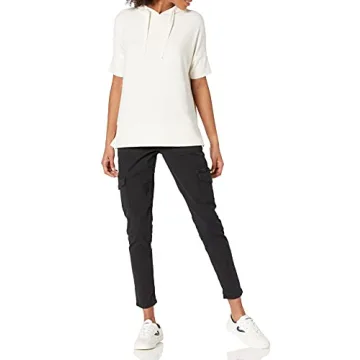 Daily Ritual Women's Cozy Hooded Short-Sleeve Shirt