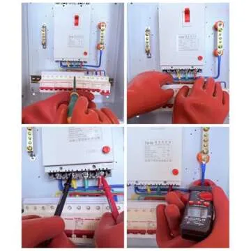 16kV Electrical Gloves Size 10 Rubber Thick Not for Dexterous Work High Voltage Electric Insulated Electrician Safety Shock Proof Lineman Long Red HV 16000VAC EV Hybrid Glove Water Proof