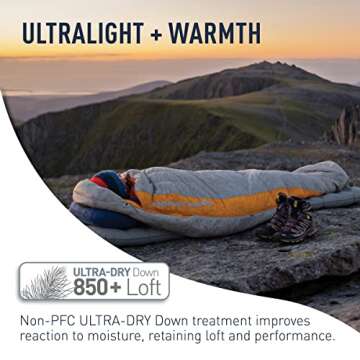 Sea to Summit Spark Ultralight Down Sleeping Bag, 50-Degree, Regular