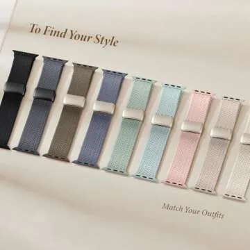 Comfortable Braided Apple Watch Bands with Magnetic Clasp