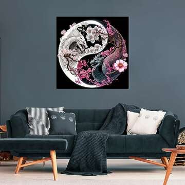 JFYHAB Dragon Diamond Painting Kits-Taichi Dragon Diamond Painting Kits for Adults,5D DIY Full Drill...