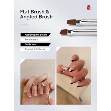 MelodySusie Nail Art Brushes Set,6pcs Professional Pen,Nail Art Tools Kit with Painting Dotting Line...