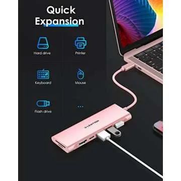 Lention USB C Hub with HDMI and 3 USB Ports - 100W PD