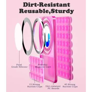 BBD Suction Cup Phone Mount - Magnetic & Portable for Selfies