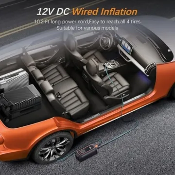 OlarHike Cordless Tire Inflator - 12V & Portable