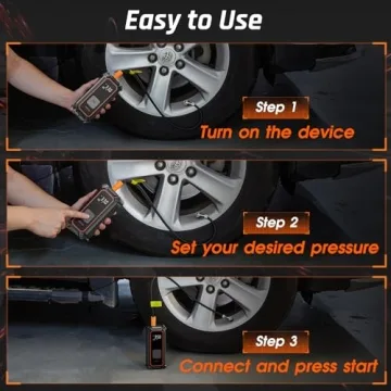 OlarHike Cordless Tire Inflator - 12V & Portable