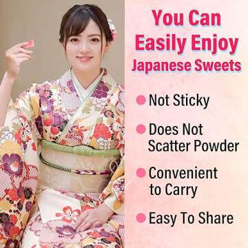 YAMASAN KYOTO UJI Japanese Sakura Mochi Candies, Real Traditional Cherry blossom Rice Cakes, 300g/10...