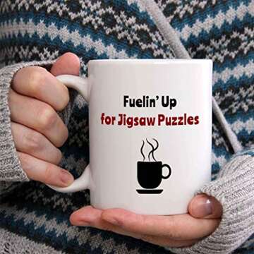 Bouncing Brick Designs Fuelin' Up for Jigsaw Puzzles Coffee Mug - Special Game Ceramic Cup, Gift Ide...
