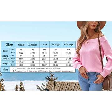 Ferrtye Women’s Casual Off Shoulder Sweater Army Green