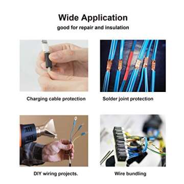 CrocSee 300pcs Heat Shrink Tubing Kit 3:1 Ratio Dual Wall Adhesive Lined, Waterproof Electrical Insulation Protection Marine Wire Cable Wrap Tube Assortment with Storage Case (Black & Red)