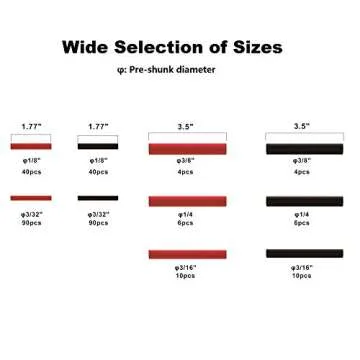 CrocSee 300pcs Heat Shrink Tubing Kit 3:1 Ratio Dual Wall Adhesive Lined, Waterproof Electrical Insulation Protection Marine Wire Cable Wrap Tube Assortment with Storage Case (Black & Red)