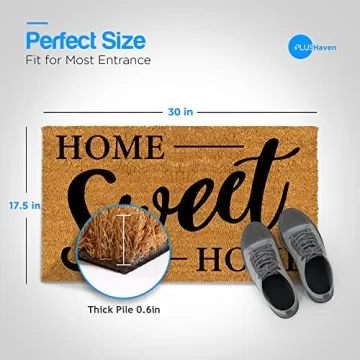 Stylish PLUS Haven Coco Coir Door Mat - Eco-Friendly & Durable