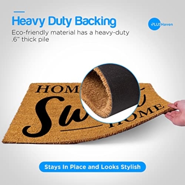 Stylish PLUS Haven Coco Coir Door Mat - Eco-Friendly & Durable
