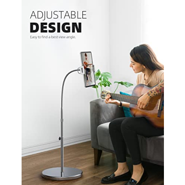 Lamicall Tablet Floor Stand Gooseneck Mount with Adjustable Height