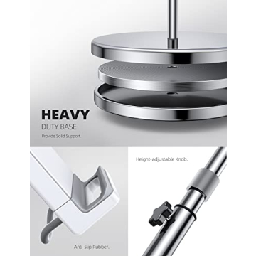 Lamicall Tablet Floor Stand Gooseneck Mount with Adjustable Height