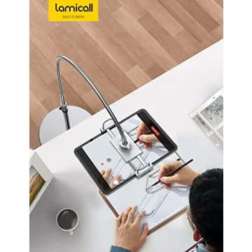 Lamicall Tablet Floor Stand Gooseneck Mount with Adjustable Height