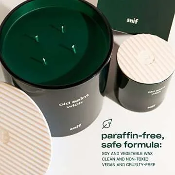 Christmas Candle Bundle by Snif, Lost Claus and Old Saint Wick, Holiday Gifts, 100% Cotton Fiber Wicks, Soy Wax Blend, Non-Toxic, Vegan, 8.5oz Each