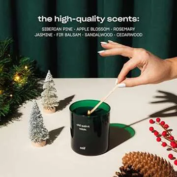 Christmas Candle Bundle by Snif, Lost Claus and Old Saint Wick, Holiday Gifts, 100% Cotton Fiber Wicks, Soy Wax Blend, Non-Toxic, Vegan, 8.5oz Each