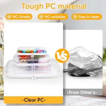 3 Pcs Clear Hard Zipper Pouch, Hard PVC Plastic Cosmetic Travel Bag with Zipper, Portable Travel Organizer Bins, Durable Makeup Bags for Toy Storage, Pencil Case, Men and Women Carry-on Travel(white)