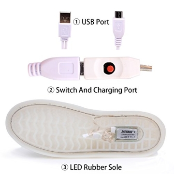 TUTUYU LED Light Up Shoes for Kids and Adults