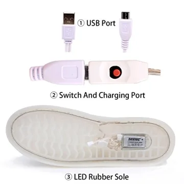 TUTUYU LED Light Up Shoes for Kids and Adults