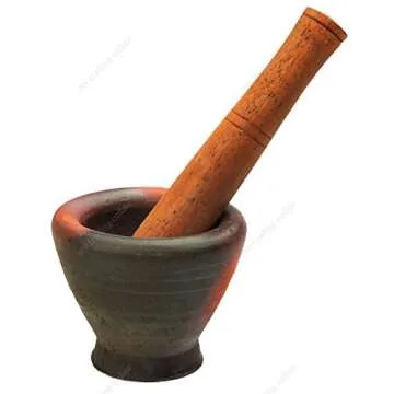 9" Thai & Laos Kruk Grinding Mortar & Pestle - Authentic Design