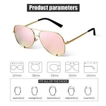 SORVINO Oversized Aviator Sunglasses for Women Men Classic Retro Bulk Black Faded Shade Sun Glasses Classic UV Protection