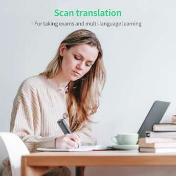 SVANTTO Pen Scanner, Text to Speech Device for Dyslexia, OCR Digital Highlighter Pen Reader, Exam Reading Pen for Students, Wireless Poliglu Language Translator Device