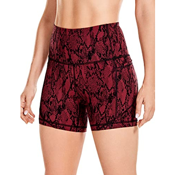 CRZ YOGA Women's Naked Feeling Biker Shorts - 5 Inches High Waisted Gym Running Compression Spandex ...