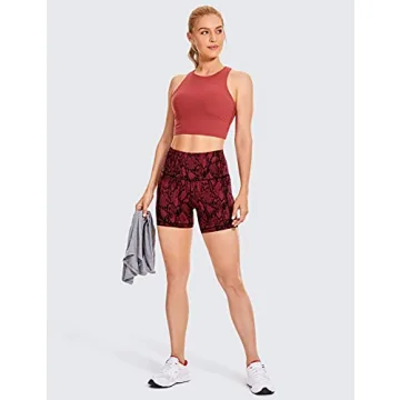 CRZ YOGA Women's Biker Shorts Comfortable Running Shorts
