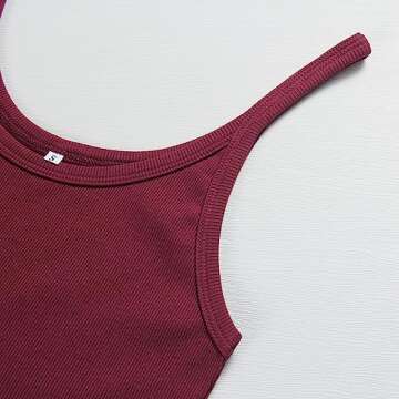 Artfish Women's Sleeveless Tank Top in Burgundy Red