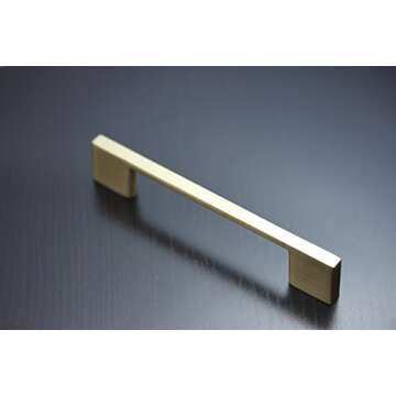 Hamilton Bowes Satin Brass Pull Handle - Perfect for Cabinets