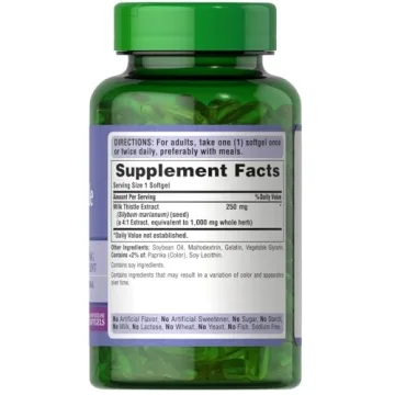 Puritan's Pride Milk Thistle 200mg for Liver Support