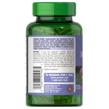 Puritan's Pride Milk Thistle 200mg for Liver Support