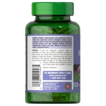 Puritan's Pride Milk Thistle 200mg for Liver Support