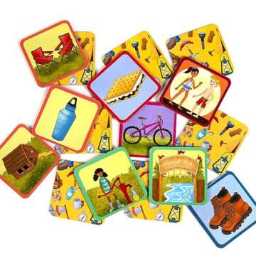 Upbounders - Camping Outdoors Memory Match Beginner Board Game for Toddlers, Joyfully Diverse and In...