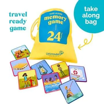 Upbounders - Camping Outdoors Memory Match Beginner Board Game for Toddlers, Joyfully Diverse and Inclusive Cast of Characters in Rural Nature Scenes (Multicultural)