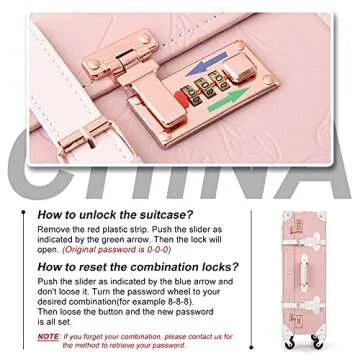 Unitravel Vintage Luggage Set, 3 Piece Retro Spinner Suitcase with Carry On Cosmetic Train Bag for Women (Embossed Pink, 26"+20"+12")