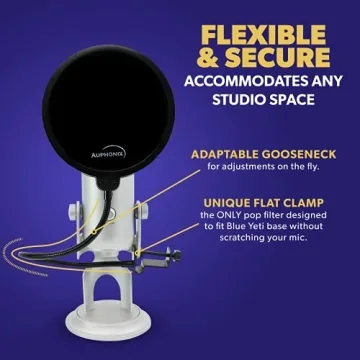 Auphonix Pop Filter for Blue Yeti Microphone - Essential Gear
