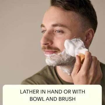 Leaf Shave | Shave Soap Bar 2-Pack, Unscented - All-Natural, Fragrance-Free Bar Soap for Shaving for Women & Men, 1.5 oz