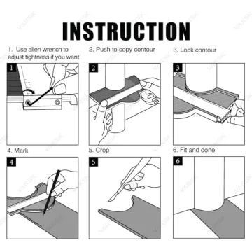 VARSK 10 inch Contour Gauge Tool with Lock - Ideal for DIY Projects