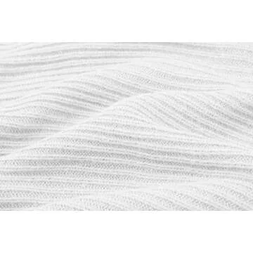 chouyatou Women's Turtleneck 2 Piece Outfits Ribbed Knit Sweater Midi Pencil Skirt Set (X-Large, White)